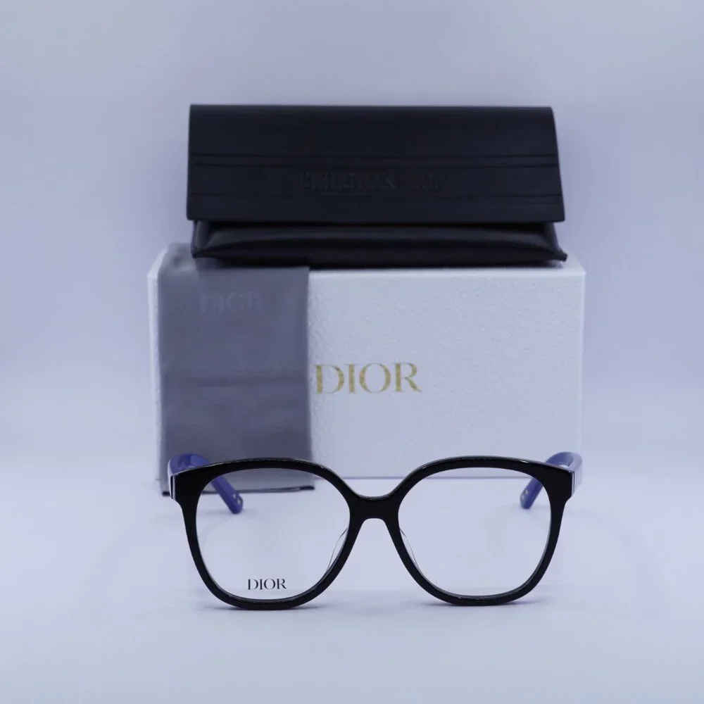 Final Price! Dior LaParisienneDiorO S3I 1000 Black/Blue Eyeglasses 56mm - Picture 2 of 11